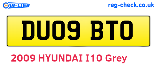 DU09BTO are the vehicle registration plates.