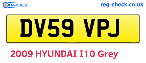 DV59VPJ are the vehicle registration plates.