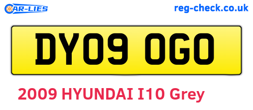DY09OGO are the vehicle registration plates.