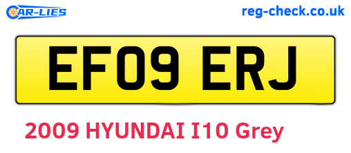 EF09ERJ are the vehicle registration plates.