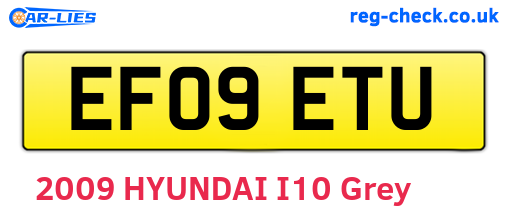 EF09ETU are the vehicle registration plates.