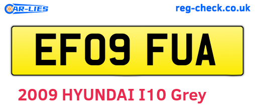 EF09FUA are the vehicle registration plates.
