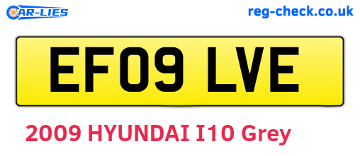 EF09LVE are the vehicle registration plates.