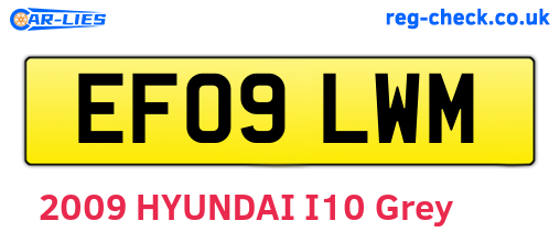 EF09LWM are the vehicle registration plates.