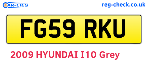FG59RKU are the vehicle registration plates.