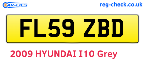 FL59ZBD are the vehicle registration plates.