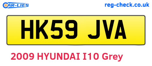 HK59JVA are the vehicle registration plates.