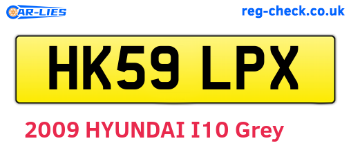 HK59LPX are the vehicle registration plates.