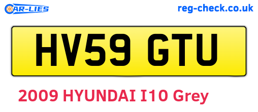 HV59GTU are the vehicle registration plates.