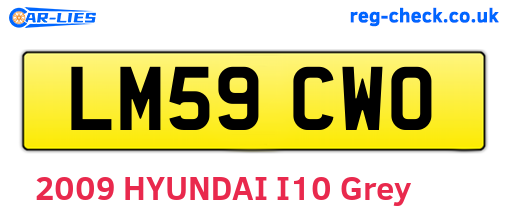 LM59CWO are the vehicle registration plates.