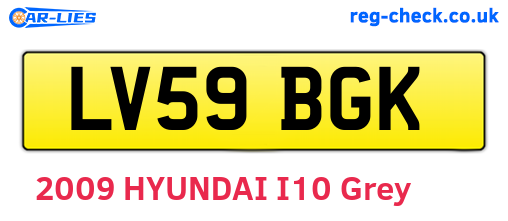 LV59BGK are the vehicle registration plates.