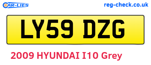 LY59DZG are the vehicle registration plates.