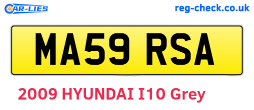 MA59RSA are the vehicle registration plates.