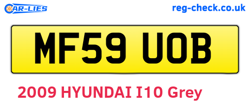 MF59UOB are the vehicle registration plates.