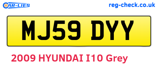 MJ59DYY are the vehicle registration plates.