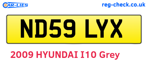 ND59LYX are the vehicle registration plates.