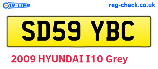 SD59YBC are the vehicle registration plates.