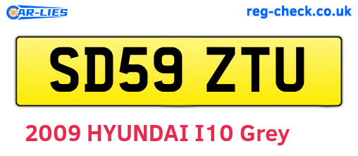 SD59ZTU are the vehicle registration plates.