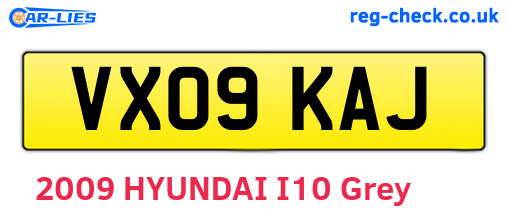 VX09KAJ are the vehicle registration plates.