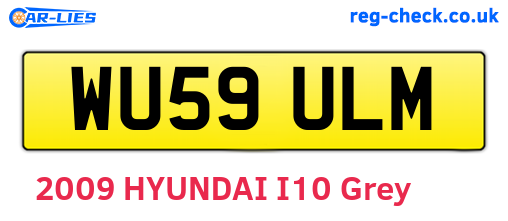 WU59ULM are the vehicle registration plates.