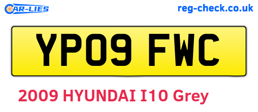 YP09FWC are the vehicle registration plates.