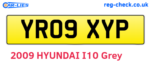 YR09XYP are the vehicle registration plates.
