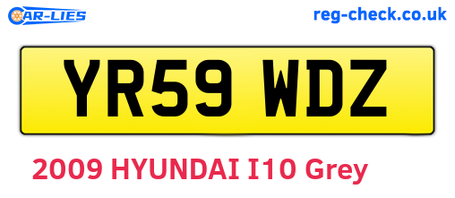 YR59WDZ are the vehicle registration plates.