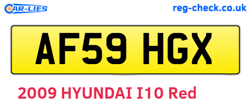 AF59HGX are the vehicle registration plates.