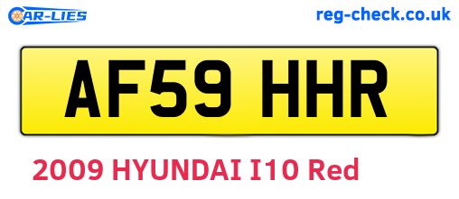 AF59HHR are the vehicle registration plates.