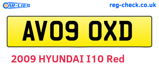AV09OXD are the vehicle registration plates.