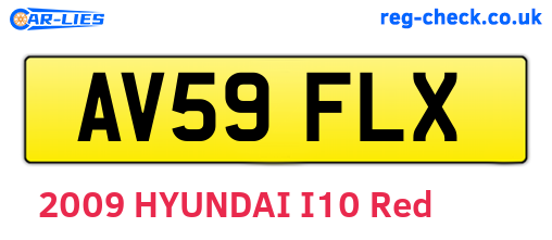 AV59FLX are the vehicle registration plates.