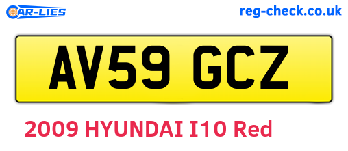 AV59GCZ are the vehicle registration plates.