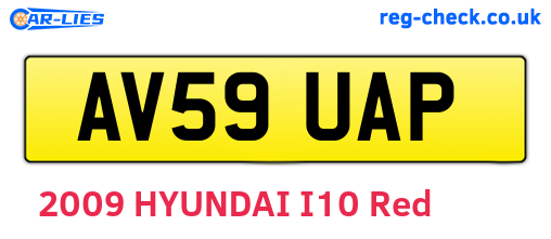 AV59UAP are the vehicle registration plates.