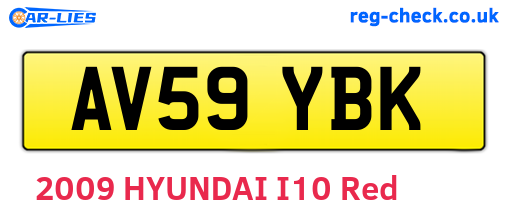 AV59YBK are the vehicle registration plates.