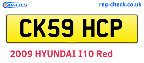 CK59HCP are the vehicle registration plates.