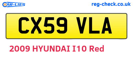 CX59VLA are the vehicle registration plates.