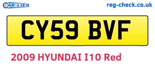 CY59BVF are the vehicle registration plates.
