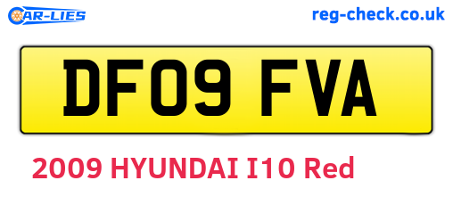 DF09FVA are the vehicle registration plates.