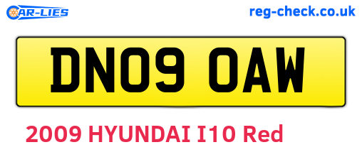 DN09OAW are the vehicle registration plates.