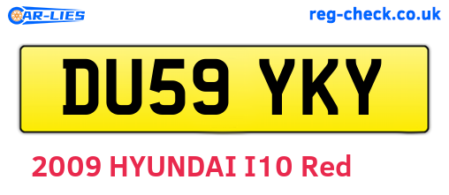DU59YKY are the vehicle registration plates.