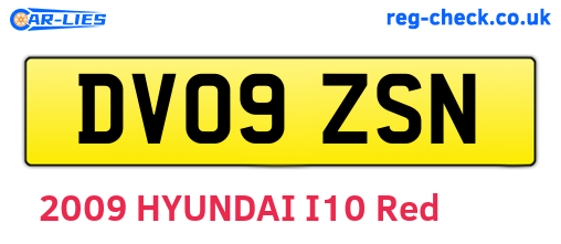 DV09ZSN are the vehicle registration plates.
