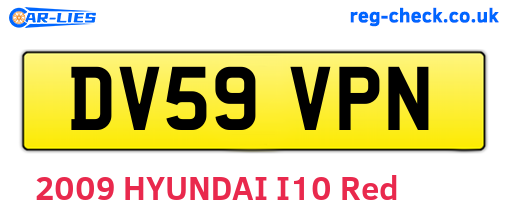 DV59VPN are the vehicle registration plates.