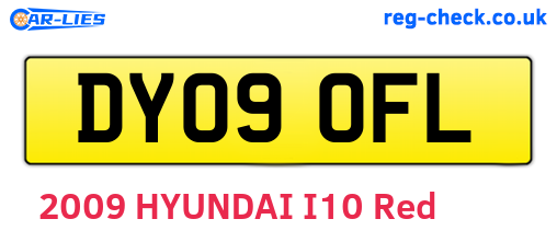 DY09OFL are the vehicle registration plates.