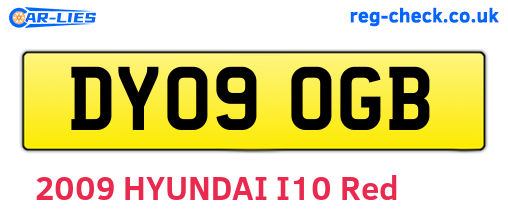 DY09OGB are the vehicle registration plates.