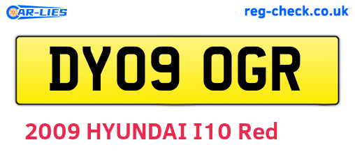 DY09OGR are the vehicle registration plates.