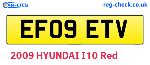 EF09ETV are the vehicle registration plates.