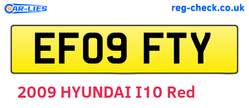 EF09FTY are the vehicle registration plates.