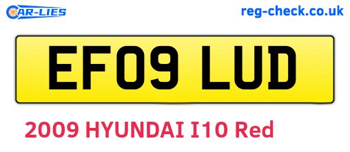 EF09LUD are the vehicle registration plates.