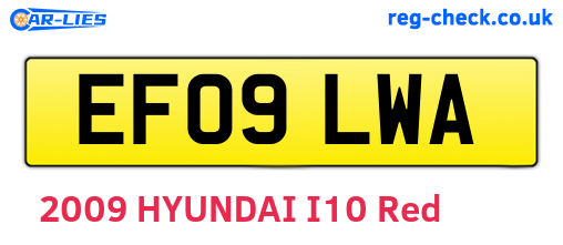 EF09LWA are the vehicle registration plates.