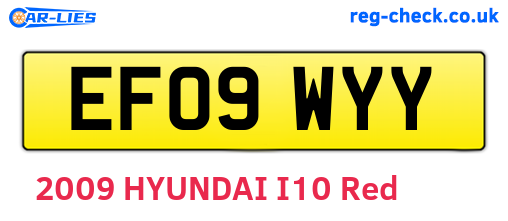 EF09WYY are the vehicle registration plates.